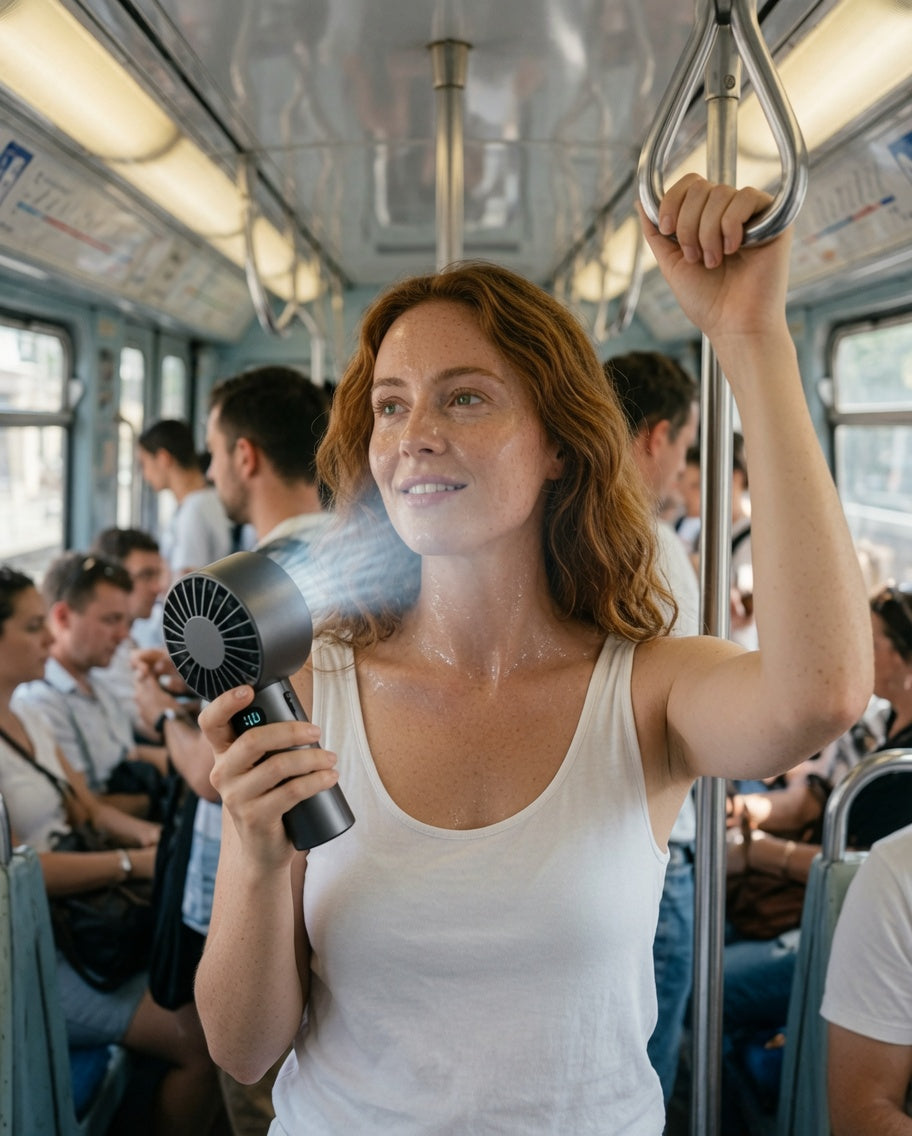 Brizz porté dans le métro pendant la canicule